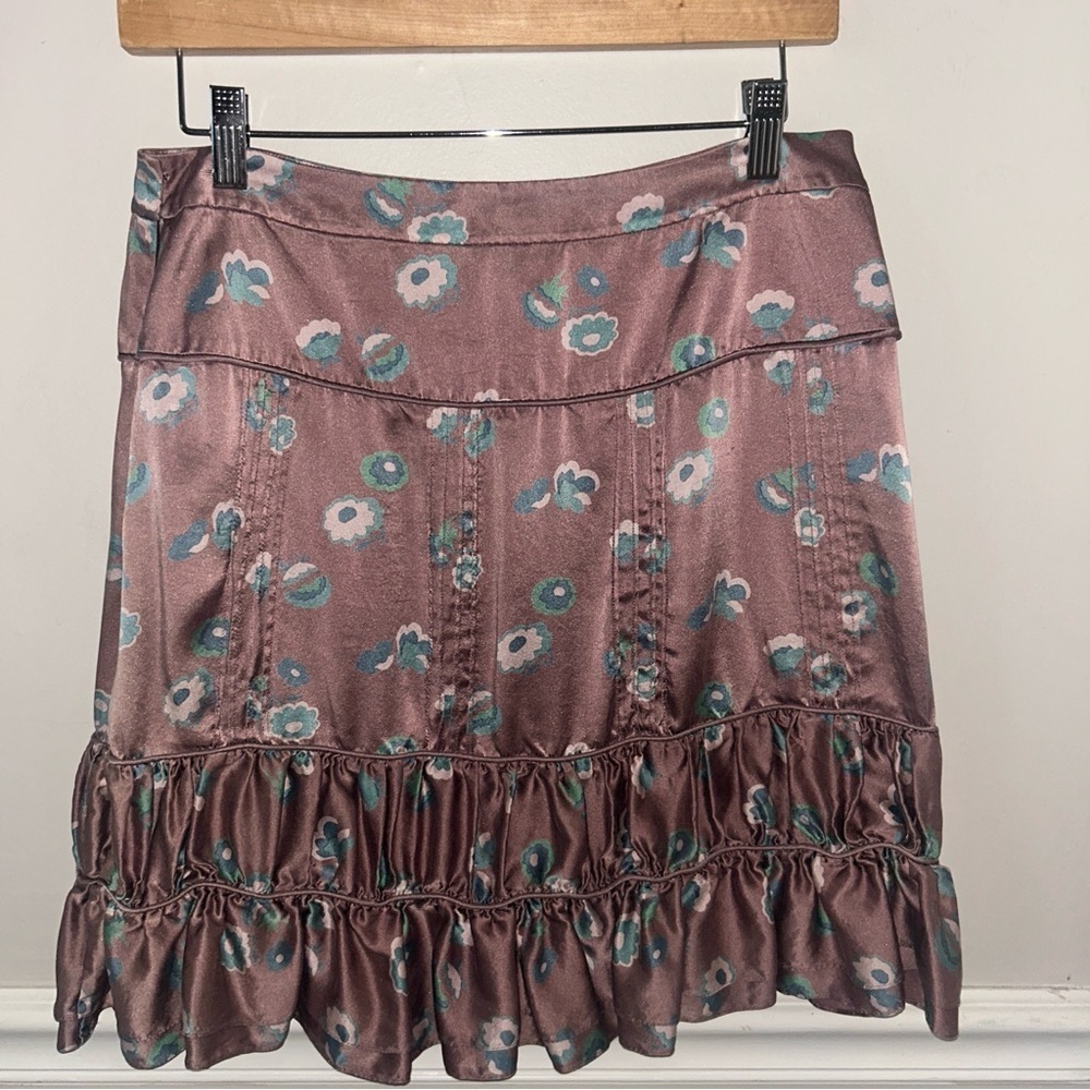 Marc Jacobs Pink Bubble Mini Skirt with Ruffled Hem